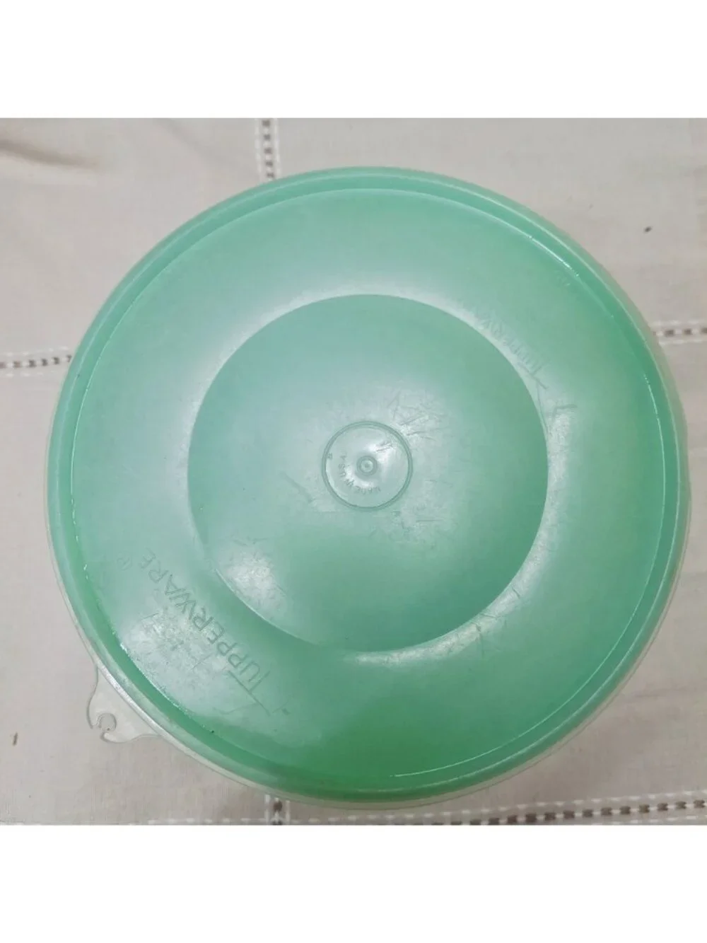 Tupperware Green Bowl With Lid - Durable Plastic Food Storage Container - Classi